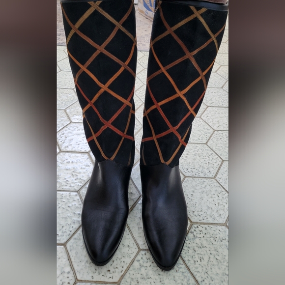 Siamanto black leather/suede boots size 8 ½ - Picture 10 of 15